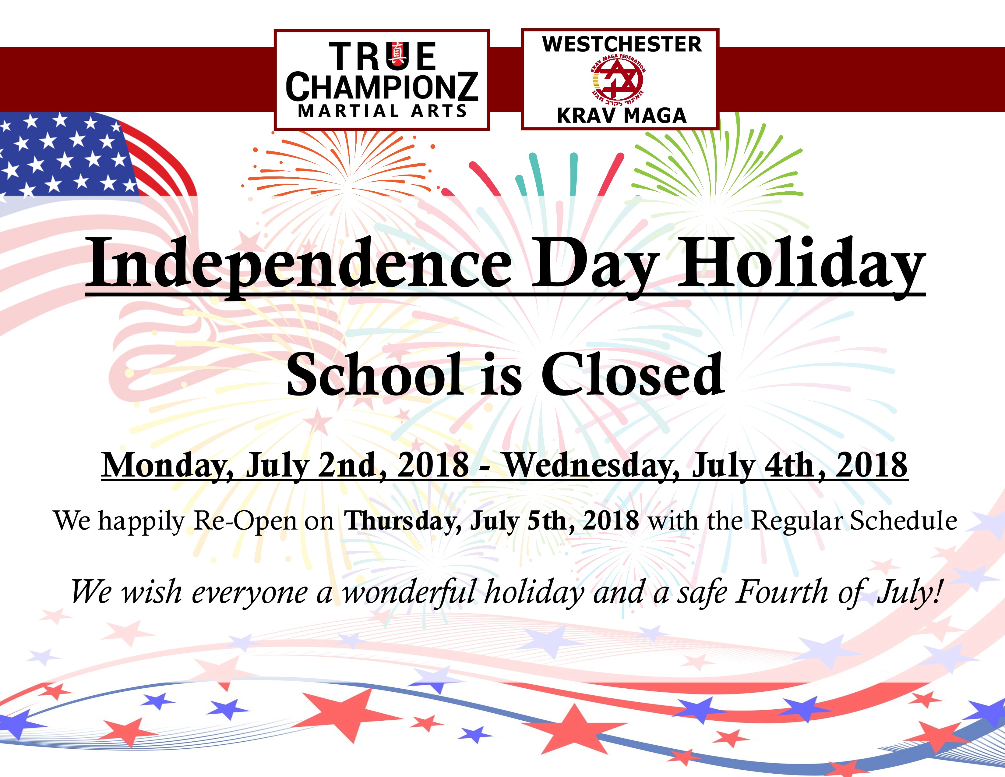 Printable July 4th Closed Business Signs
