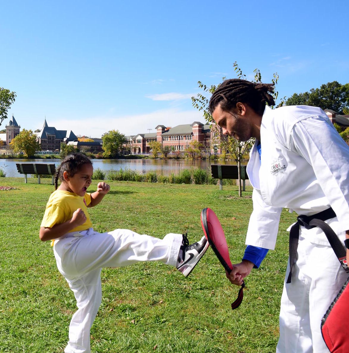 Karate Kids - Fun learning how to spar with  Sensei Vladimir